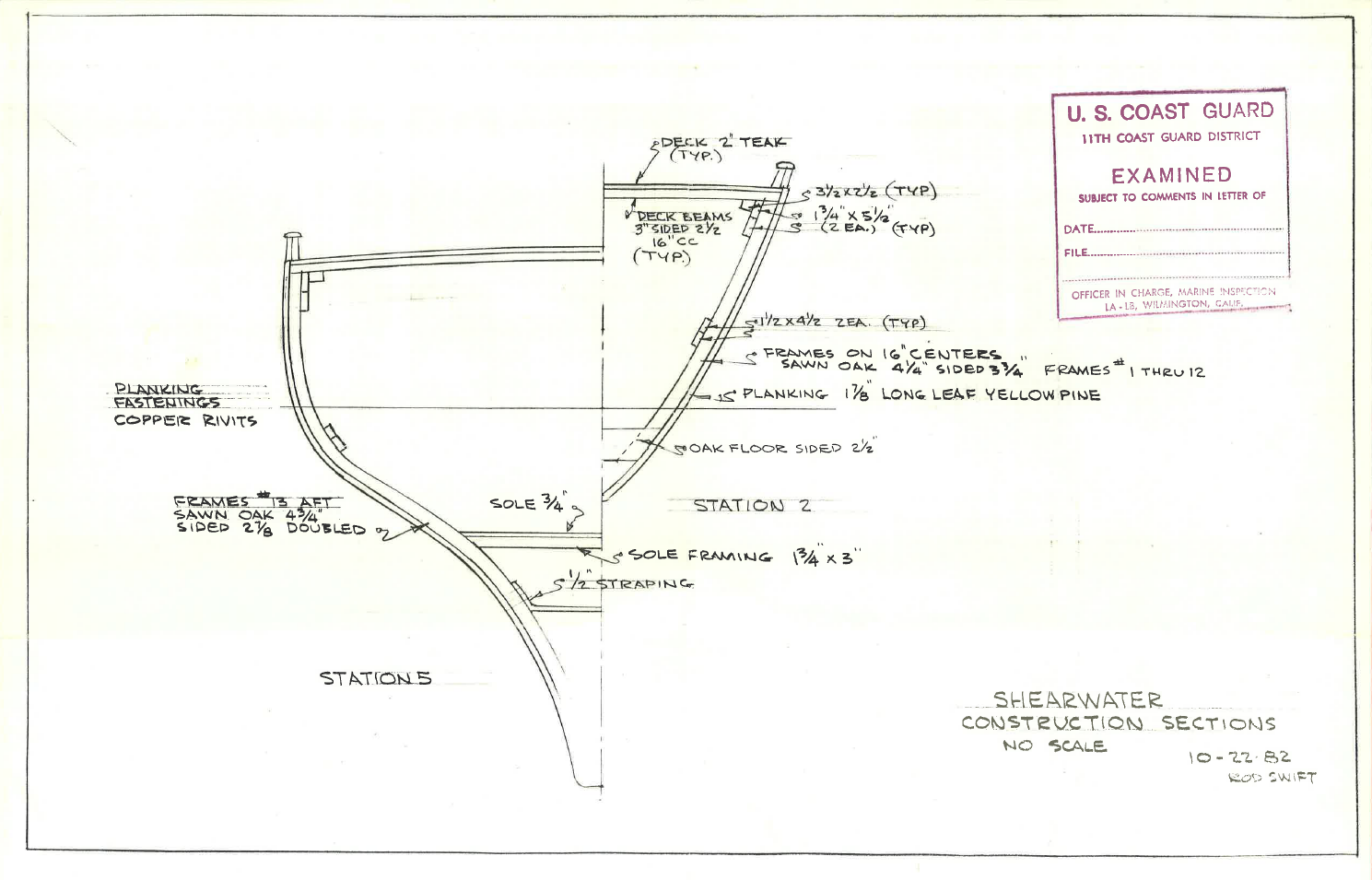 Historic Shearwater blueprint